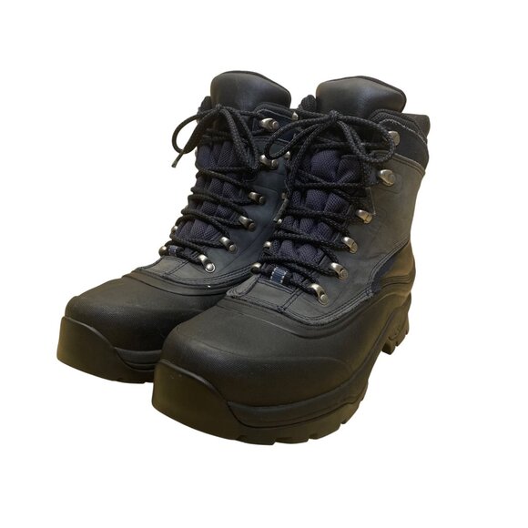 Lands’ End Men’s Black & Navy Lace Up Waterproof Winter Hiking Boots Size 9.5 - Picture 3 of 10